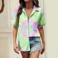 thumbnail image 6 of Short Sleeve Tshirts Shirts T Shirts for Women Trendy Summer Floral Shirts for Women Womens Tops Dressy, 6 of 7