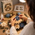 thumbnail image 3 of 3D Fabric Wreath Kit, Hand Assembly Christmas Wreath with Light String and Figures, DIY Holiday Decoration for Door Wall Hanging Winter Home Decor(A), 3 of 6