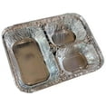 thumbnail image 3 of Disposable Aluminum Foil Tray with Paper Board Lids (Case of 250 Sets) – 3 Compartment Foil Pan, 3 of 4