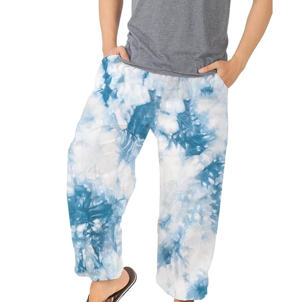 Pantalones largos para hombre, bombachos de moda, pantalones estampados elásticos sueltos para playa Athleisure Odeerbi ODB-2
