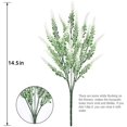 thumbnail image 5 of 8 Pcs Artificial Lavender Flowers, Plastic Fake Simulation Flower Indoor Outdoor Bridal Bouquet Wedding Home Garden Balcony Patio Floral Arrangement Decoration (White), 5 of 8