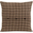 thumbnail image 2 of VHC Brands Bingham Star Plaid Cotton Americana Bedding Square Euro Sham, 26" x 26", Soft Black, 2 of 5