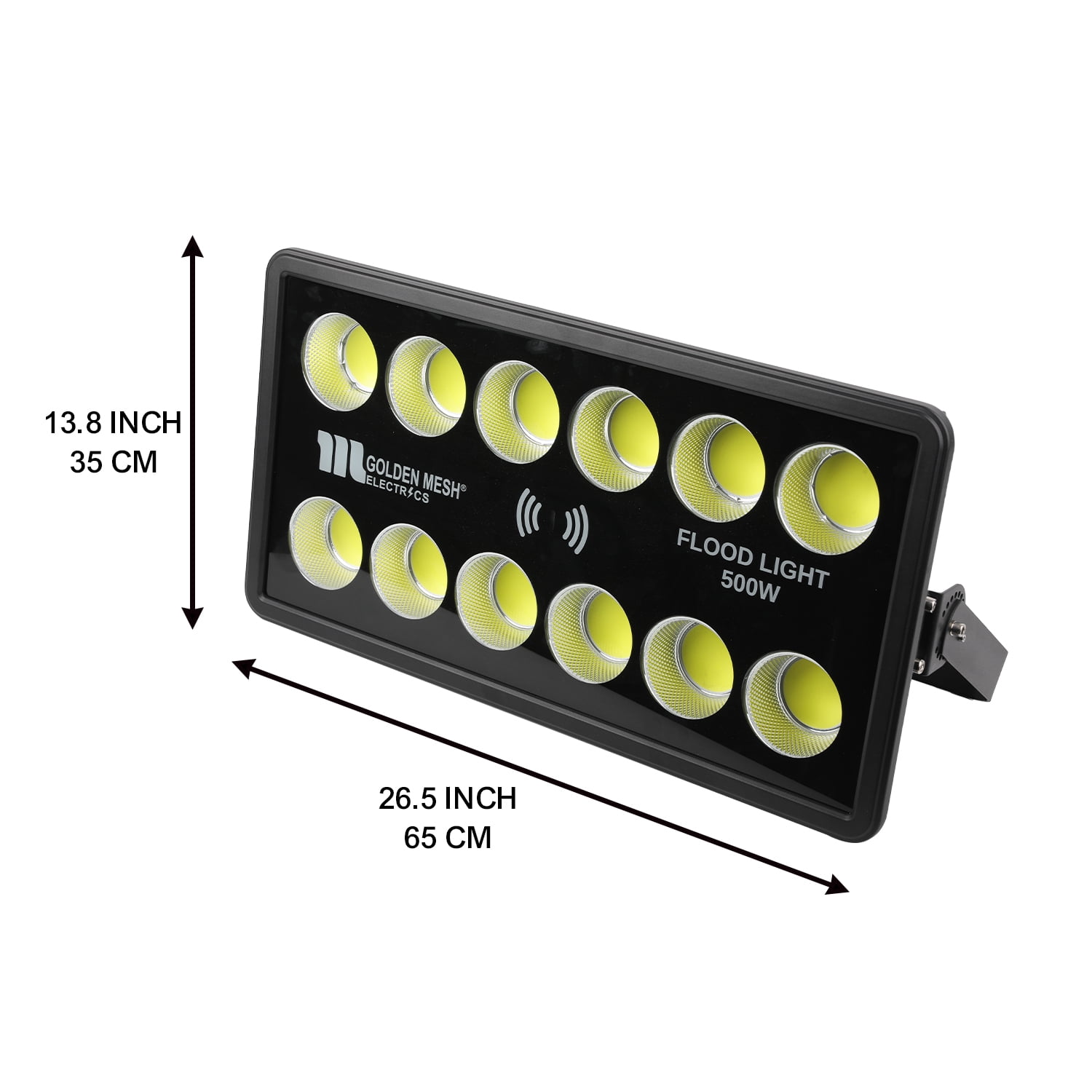 HOODINK 1 Pack LED Flood Light Outdoor, IP66 Waterproof 500W, 6000K Cool White Light for Garden, Yard, Park, Landscape, Security, Billboard Lighting