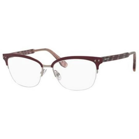 - JIMMY CHOO Eyeglasses 138 0LYG Matte Burgundy 53MM