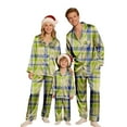 thumbnail image 2 of Aoiroe Christmas Pajama Sets Lounge Sets for Winter Pajamas for Set Long Sleeve Button Down Pj Set Family Xmas Pajamas Sets Funny Pajamas for —Light green 130, 2 of 9