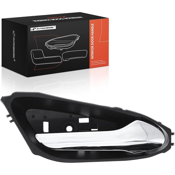 A-Premium Front or Rear Right Passenger Side Interior Door Handle Compatible with Chevrolet Spark 2016-2022, Chrome, Replace# 97707, 42359040