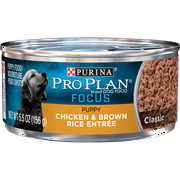 Purina Pro Plan Pate Wet Puppy Food, FOCUS Classic Chicken & Brown Rice Entree - 5.5 oz. Can