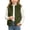 Army Green, variant on Girls Fleece Vest with Pockets Turtleneck Warm Full Zip Casual Kids Fall Winter Outwear Navy 10