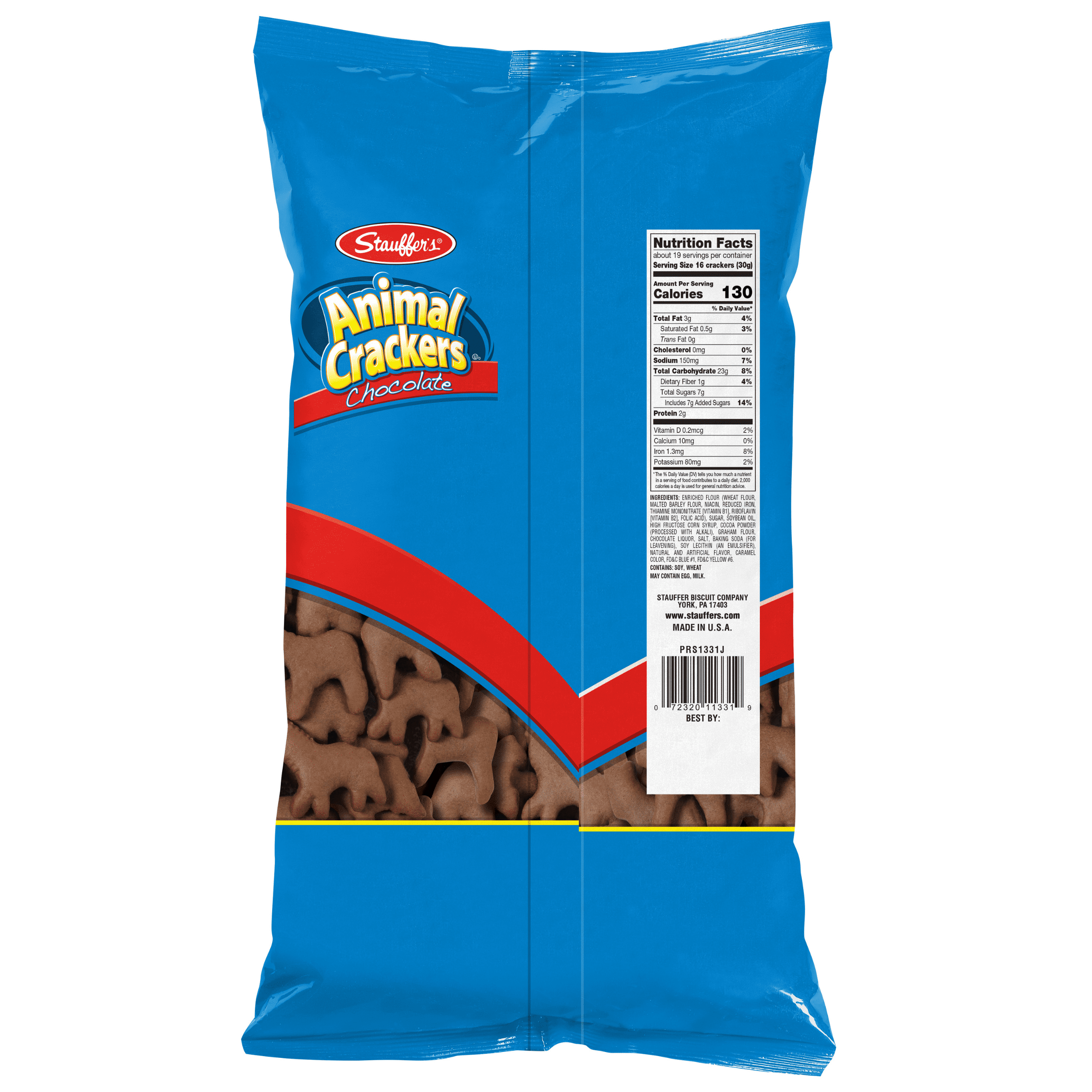 Stauffer's Animal Crackers Chocolate, 20oz Shelf-Stable Bag