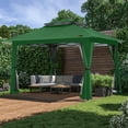 thumbnail image 3 of ABCCANOPY 13'x13' Gazebo Tent Outdoor Pop up Gazebo Canopy Shelter with Mosquito Netting, Forest Green, 3 of 9