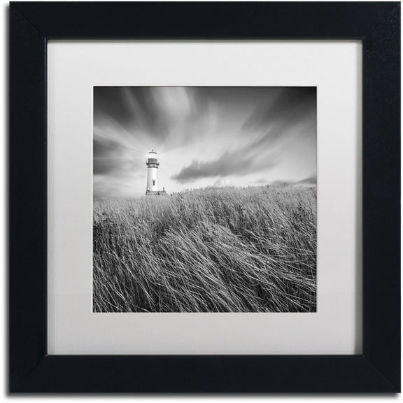 Moises Levy 'Yaquina Lighthouse III' Matted Framed Art