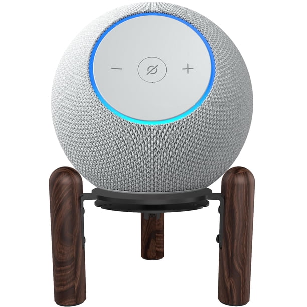 Soporte de Madera para Escritorio para Echo Dot Max 2025 Nogal Negro