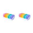 thumbnail image 2 of bedienty Plastic 7 Days Pill Case with Lids Portable Refillable Container Holder Box Organizer Personal Supplies 1Pc 2Set, 2 of 5