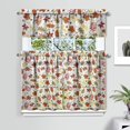 thumbnail image 2 of Fall Kitchen Curtains 36 Inch Short - 3 Panel Set, Autumn Harvest Print, Rod Pocket Window Treatment for Thanksgiving, Farmhouse, Cafe, Living Room - Machine Washable, 2 of 6