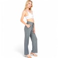 thumbnail image 3 of Women's High Waist Wide Leg Lounge Pants with Drawstring- Gray,X Large, 3 of 7