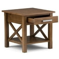 thumbnail image 3 of Trent Home Square Solid Wood End Table in Medium Saddle Brown, 3 of 6
