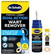 Dr. Scholl's Dual Action Freeze Away Wart Remover, Freeze Therapy + Fast-Acting Liquid, 8 Treatments