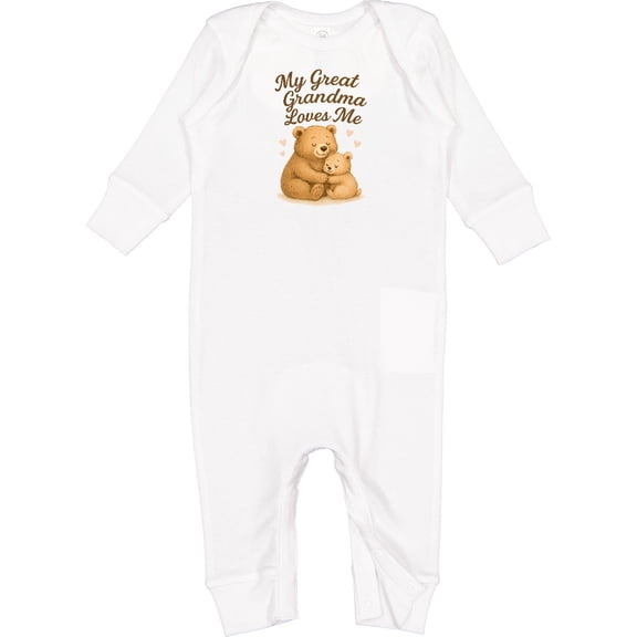 Inktastic My Great Grandma Loves Me Baby Romper Coveralls