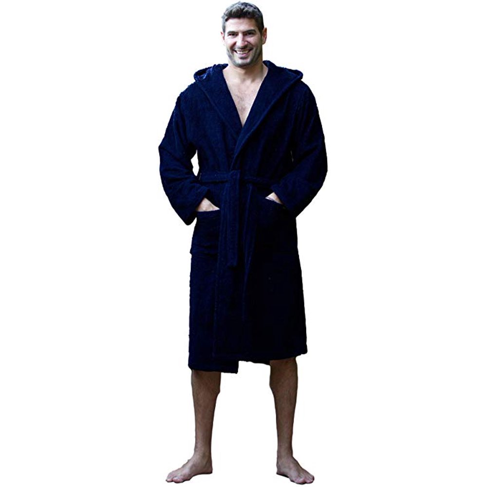 byLora Mens Bamboo Robe for Adult Navy, 2X/3XLARGE