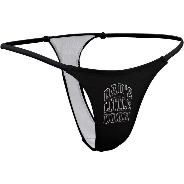 Dad's Little Dude Women's G-String Thongs Low Rise Hipster