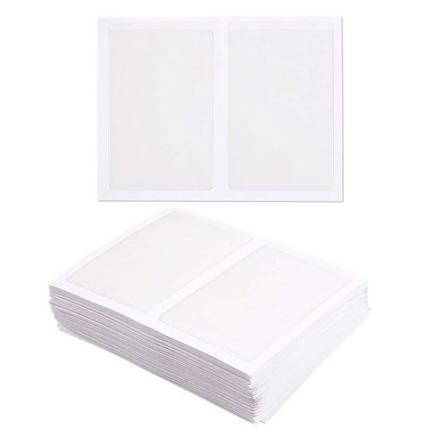 100Pack SelfAdhesive Business Card Holders Pockets Open On Short Side Ideal for Organizing