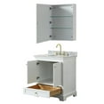 thumbnail image 2 of Wyndham Collection Deborah 30" Wood & Metal Single Bathroom Vanity in White/Gold, 2 of 3