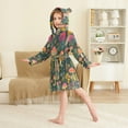thumbnail image 4 of FORMRS Niños Bathrobe Unisex Hooded Robe Soft Plush Pajamas Sleepwear, Size 10-12T, Orange Mushroom, 4 of 7