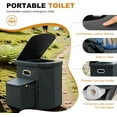 Toilette Portable Pliable Camping - Pot De Chambre Avec Sacs, Réservant Déchets, Stable, Pour Extérieur