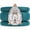 Teal Ocean Rose Gold, variant on Pear Cut CZ Silicone Ring Set for Women, 2 Thin Stackable Rings, 8×12 mm Pear Cut CZ, Patent-Pending Design - GlowStone Collection