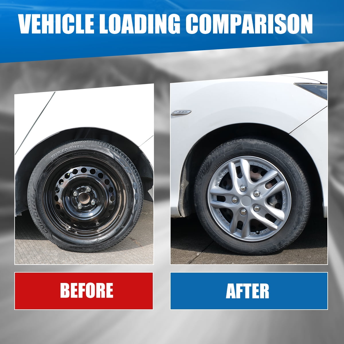 4Pcs Set 12" Universal Wheel Covers Hubcaps,Wheel Rim Cover Replacement,Snap on Car Truck SUV,PP Material,Lacquer