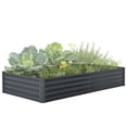 thumbnail image 1 of Heavy-Duty Galvanized Steel Raised Garden Bed Kit with Protective Cover – Sturdy Metal Planter Box for Vegetables, Flowers & Herbs – Open Base, Rustproof & Weather-Resistant – Grey & Dark Green, 1 of 8