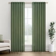 thumbnail image 5 of Topfinel Linen Curtains 90 Inch Long for Bedroom Living Room, Soft Linen Textured Window Drapes Semi Sheer Light Filtering Rod Pocket Back Tab Drapes, Olive green 2 Panels, 5 of 8