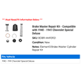 thumbnail image 2 of Brake Master Repair Kit - Compatible with 1940 - 1941 Chevy Special Deluxe, 2 of 2