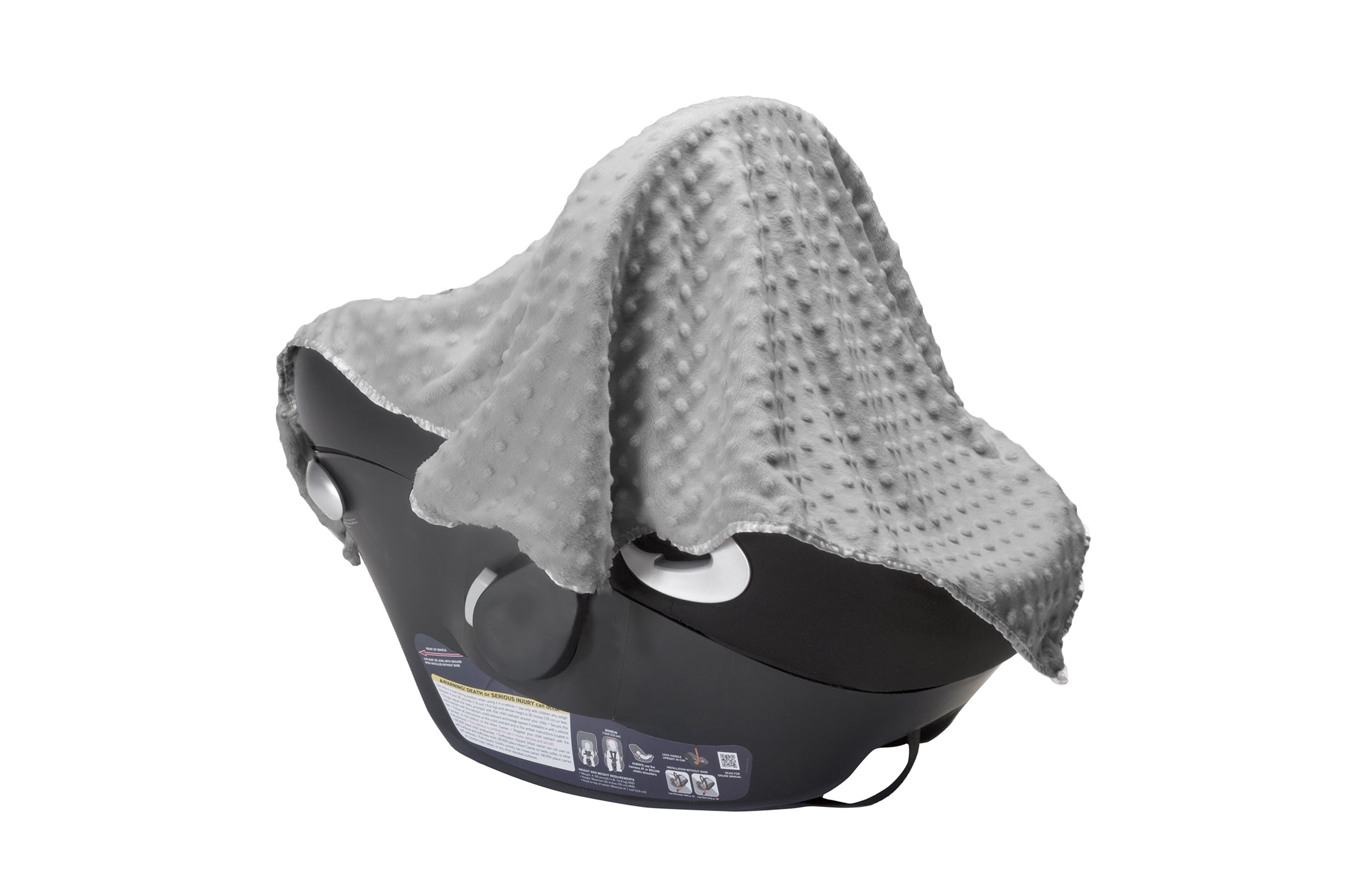 J.L. Childress Cuddle 'N Cover Stroller Blanket - Soft Baby Blanket for Travel, Car Seat, & Strollers - Grey