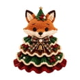 thumbnail image 5 of DIY Christmas Tree Crochet Kit, Handmade Ornament Set with Pearl Beads Bell Bow Yarn Hook, Beginner Friendly Craft for Adults, Multicolor, 20x20 cm, Cloth, 5 of 9