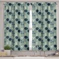 thumbnail image 2 of Ambesonne Geometric Valance & Curtain, Circles and Triangles, 55"x24", Pale Green Dark Teal, 2 of 7