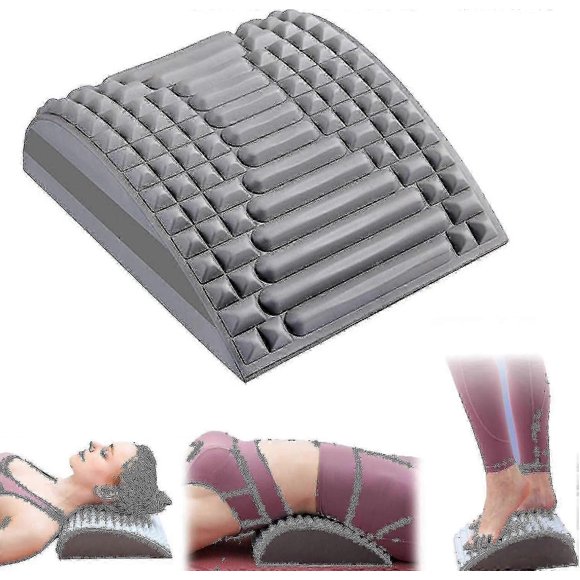 Neck Back Stretcher Refresh, Back Neck Cracker For Lower Back Pain Relief, Multi-level Adjustable--Grey-Product Code 28427