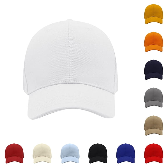 LiuXxxx Unisex Summer Sun Baseball Caps for Outdoor Activities Breathable Casual Hats with Adjustable Strap White