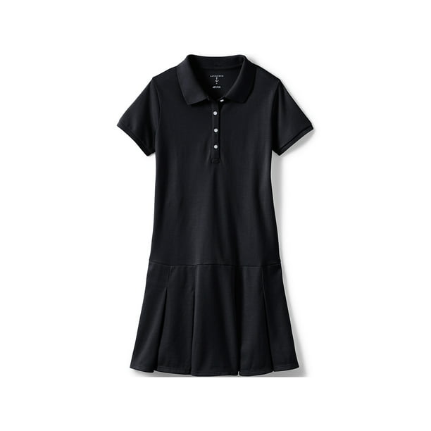 Lands' End School Uniform Girls Short Sleeve Mesh Polo Dress at the