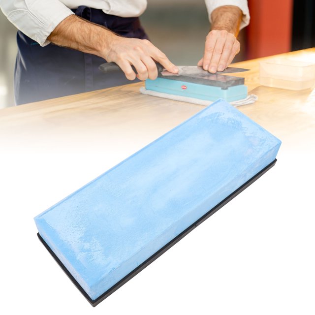 Knife Sharpening Stone, Aluminum Oxide Micro Powder Whetstone Knife Sharpener with Anti Slip Base for Grinding Polishing Flattening Portable Design for Household Kitchen Use