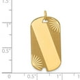 thumbnail image 2 of 14k Yellow Gold Patterned .013 Gauge Engravable Dog Tag Disc Charm, 2 of 3