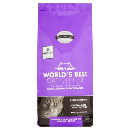 World's Best Cat Liter, 28 lb, Lavender Scented, Multiple Cat Formula