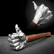 Colourtree Hand Hammer, Stainless Steel Hardened Fist Hammer, Multifunctional One Piece Fist Sinker with Wooden Handle, Functional Tool for Construction, Gardening, Household Use (Thumb)