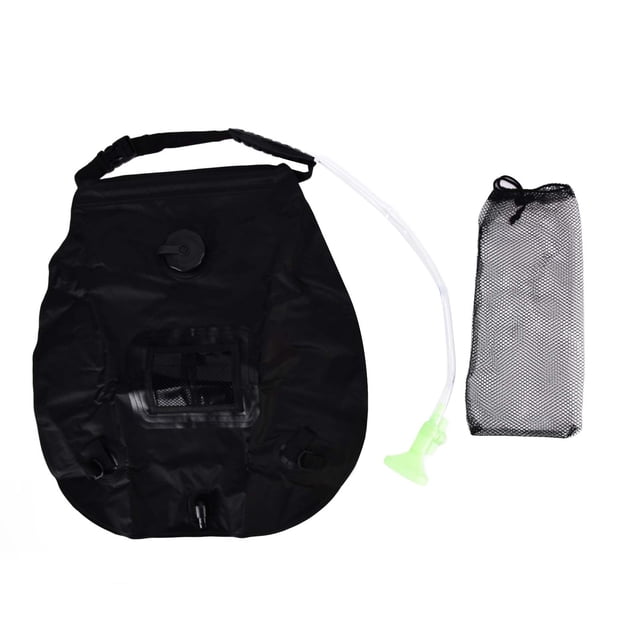 Ouitble Bolsa de ducha retráctil para camping, no tóxica, respetuosa con el medio ambiente, con alto almacén, bolsa de ducha solar portátil para viajes de camping