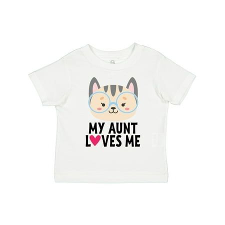 

Inktastic My Aunt Loves Me Niece Cat Gift Toddler Toddler Girl T-Shirt
