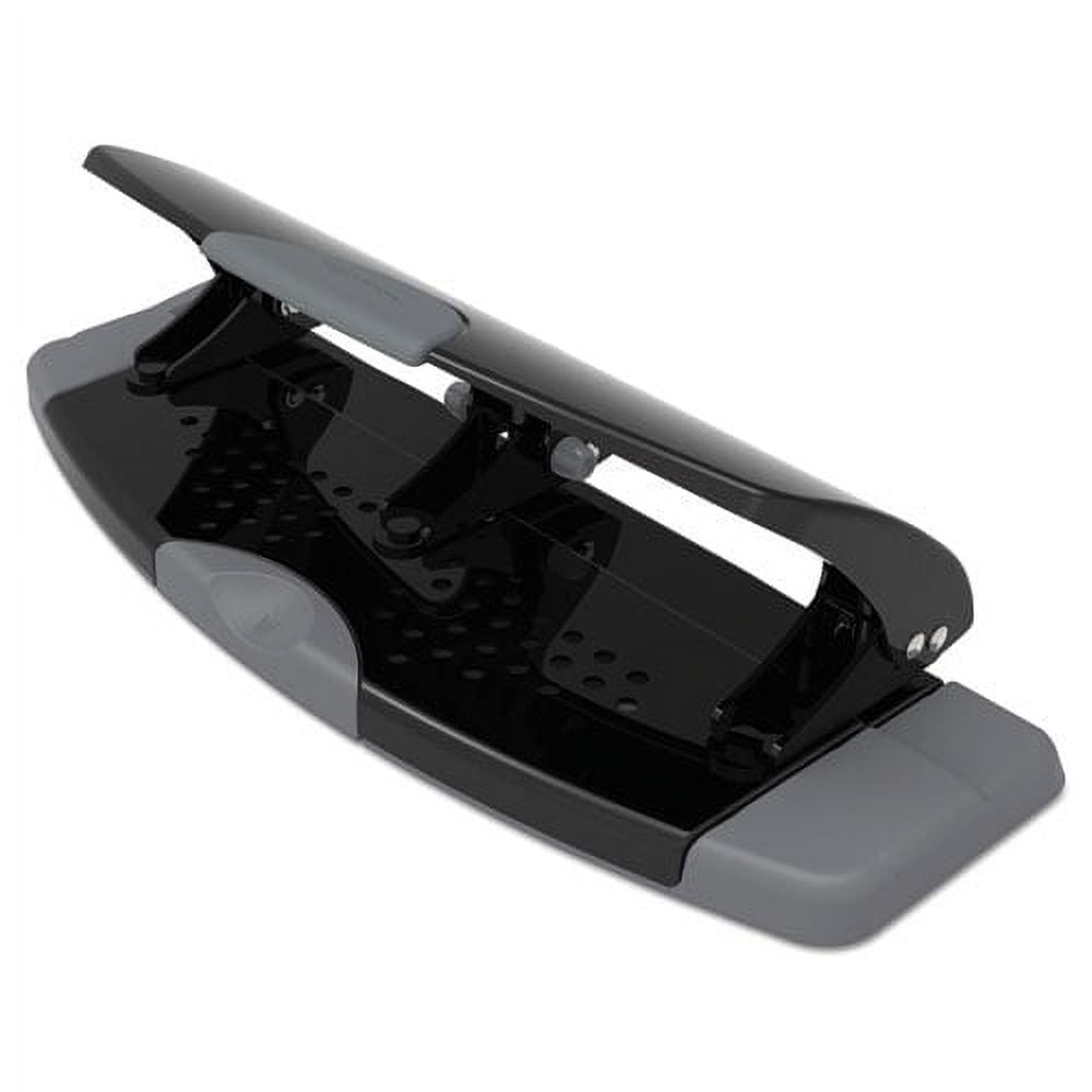 "20-Sheet Smarttouch Three-Hole Punch, 9/32"" Holes, Black/gray | Bundle of 5 Each"