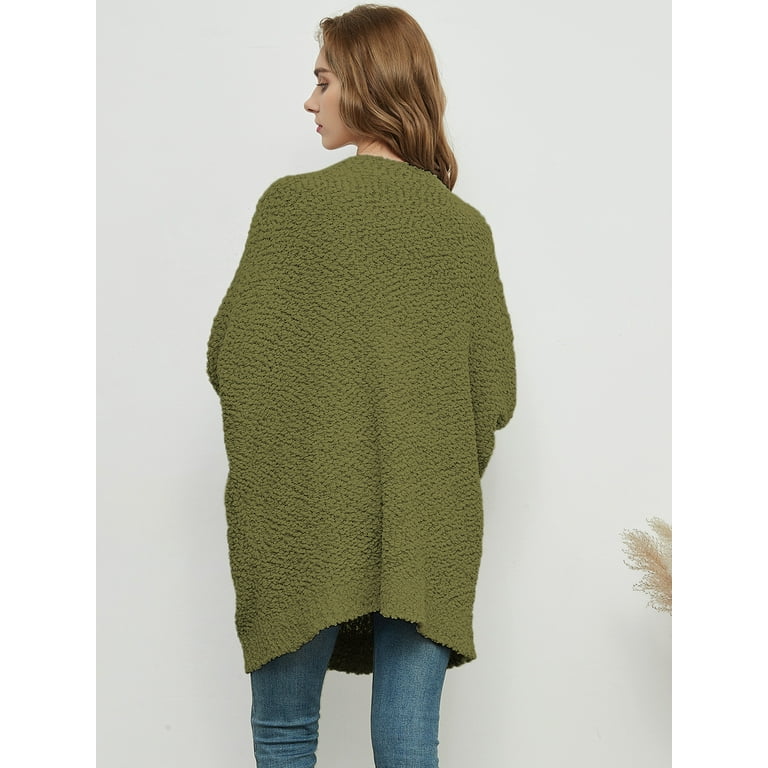 DAZY Batwing Sleeve Ribbed Knit Duster Cardigan