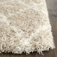thumbnail image 3 of SAFAVIEH Montreal Vesela Geometric Diamonds Shag Runner Rug, Ivory/Grey, 2'3" x 7', 3 of 8