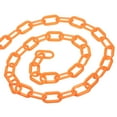 thumbnail image 1 of Unique Bargains 0.2' Diameter 20Ft Length Plastic Chain Barrier, Safety Link Chain Stanchion for Crowd Control, Orange, 1 of 6
