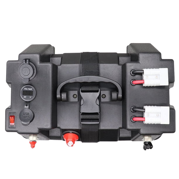 Riwesomey de portátil, protección Abs, cargadores resistentes de Metal, eléctrico, conveniente para la caja de baterías, vehículos Accesorios para vehículos recreativos Riwesomey VI018183-00B